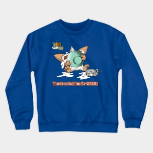 There's no bad time for cereal - TechnoRetro Dads Crewneck Sweatshirt